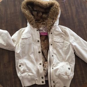 Hollister fur lined jacket